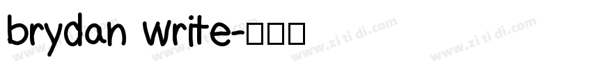 brydan write字体转换